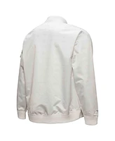 Mitchell & Ness Men's White Memphis Grizzlies Hardwood Classics Nights Team Leader Satin Full-Zip Jacket