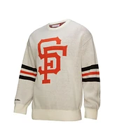Mitchell & Ness Men's Cream San Francisco Giants Retro Pullover Sweater