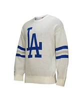 Mitchell & Ness Men's Cream Los Angeles Dodgers Retro Pullover Sweater