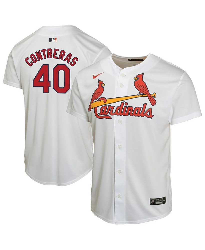 Nike Big Boys and Girls Willson Contreras White St. Louis Cardinals Home Game Player Jersey
