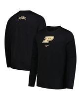 Nike Men's Black Purdue Boilermakers Basketball Shootaround Long Sleeve T-Shirt