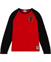 Mitchell & Ness Men's Red Texas Tech Raiders Legendary Slub Raglan Long Sleeve T-Shirt