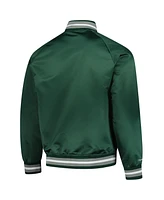 Mitchell & Ness Men's Green Michigan State Spartans Lightweight Current Logo Satin Full-Snap Jacket
