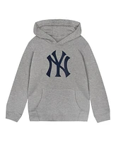 Outerstuff Toddler Heather Gray New York Yankees Primary Logo Fleece Pullover Hoodie