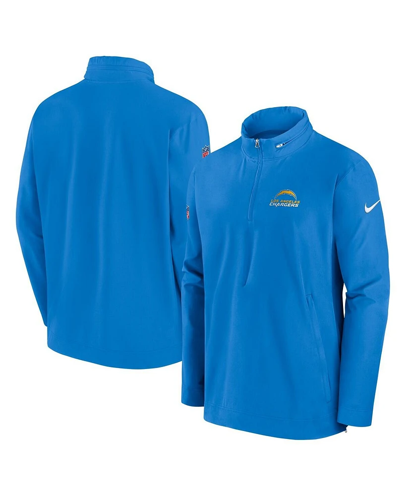 Nike Men's Powder Blue Los Angeles Chargers Sideline Coach Half-Zip Jacket