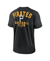 Nike Men's Black Pittsburgh Pirates Cooperstown Collection Rewind Slogan T-Shirt