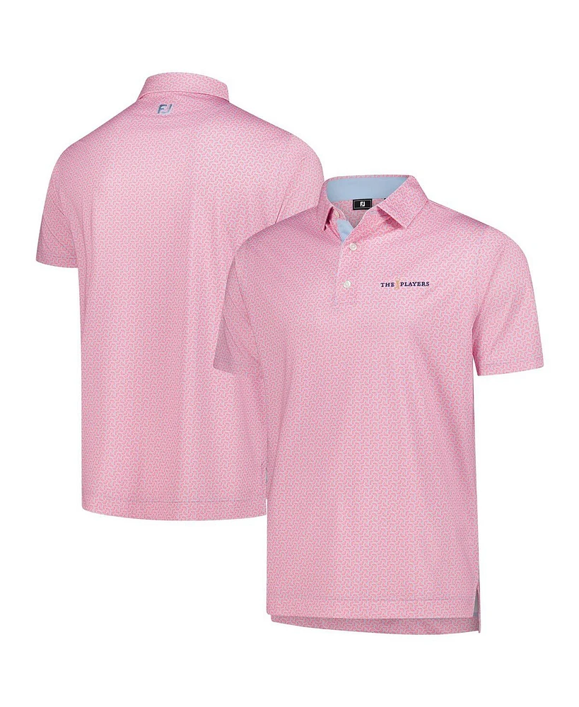FootJoy Men's Pink 2025 The Players ProDry Citrus Lisle Polo Shirt