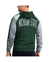 G-iii Sports by Carl Banks Men's Green Michigan State Spartans Neutral Zone Raglan Full-Zip Track Hoodie Jacket