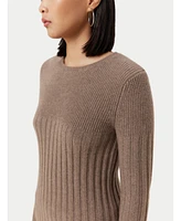 Gobi Cashmere Women's Rib-Knit Crew Neck Sweater