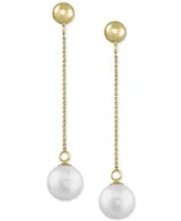 Effy Cultured Freshwater Pearl (7mm) Drop Earrings in 14k Gold