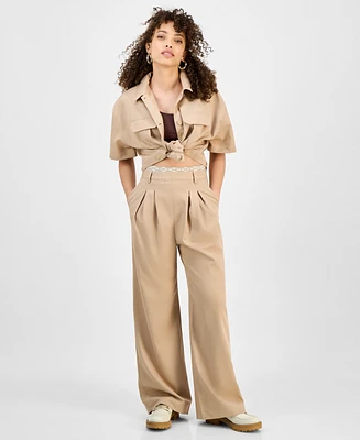 East On Rodeo Women's Contrast-Waist Pants