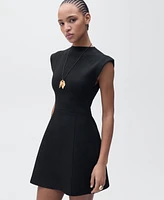 Mango Women's Short Flared Knitted Dress
