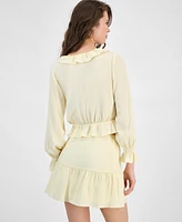 Guess Women's Long-Sleeve Button-Front Shaelo Top