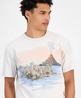 Sun + Stone Men's Short Sleeve Lava Flow Graphic Crewneck T-Shirt, Exclusively at Macy's