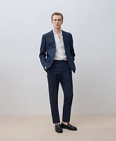 Mango Men's Slim-Fit Tailored Linen Blazer
