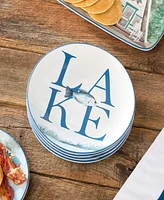 Certified International Wake At The Lake 4-Pc. Dinner Plates, Service For 4
