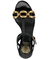 Vince Camuto Women's Chirie Chain T-Strap Block-Heel Sandals