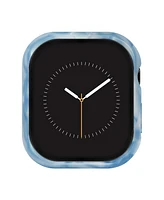 Anne Klein Women's Light Blue Marbleized Acetate Protective Band Case for Apple Watch 41mm