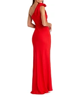 Mac Duggal Women's Bow One Shoulder Evening Gown
