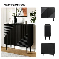 Burkart 35"Tall And 2Doors Modern Accent Cabinet