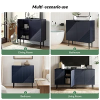 Burkart 35"Tall And 2Doors Modern Accent Cabinet