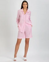 Pietro Brunelli Milano Women's Classic Fit Linen-Blend with Pockets Dafne Blouse