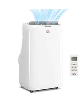 Homcom Inverter Portable Air Conditioner with Dual Hose, 14000 Btu Ac Unit