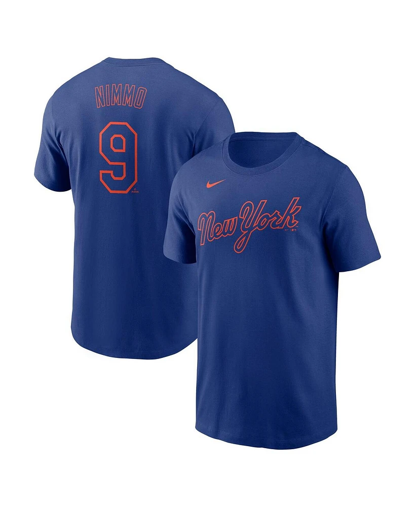 Nike Men's Brandon Nimmo Royal New York Mets Fuse Name Number T-Shirt
