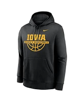 Nike Men's Black Iowa Hawkeyes Women's Basketball Club Fleece Pullover Hoodie