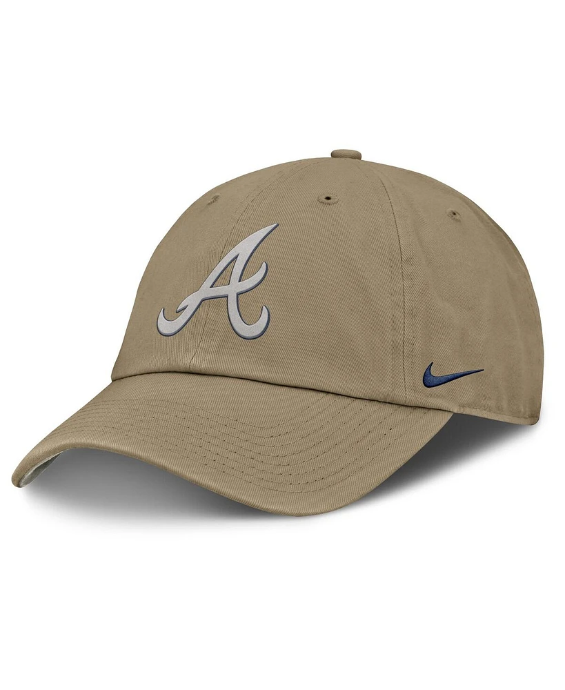 Nike Men's Olive Atlanta Braves Club Adjustable Hat