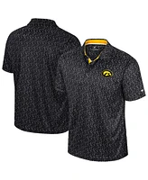 Colosseum Men's Black Iowa Hawkeyes Sublimated Golf Polo Shirt
