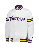 Starter Men's White Minnesota Vikings Scout Full-Snap Varsity Jacket