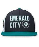 Nike Men's Navy/Aqua Seattle Mariners Pro Trucker Snapback Hat