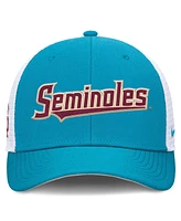 Nike Men's Turquoise Florida State Seminoles 2025 Dugout Coaches Rise Performance Trucker Adjustable Hat