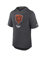 Nike Men's Anthracite Chicago Bears Tri-Blend Performance Hoodie T-Shirt