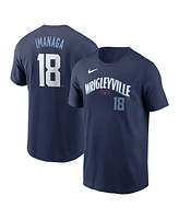 Nike Men's Shota Imanaga Navy Chicago Cubs Fuse Name Number T-Shirt