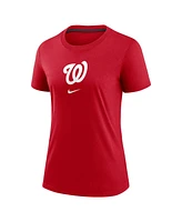 Nike Women's Red Washington Nationals Authentic Collection Early Work Tri-Blend T-Shirt