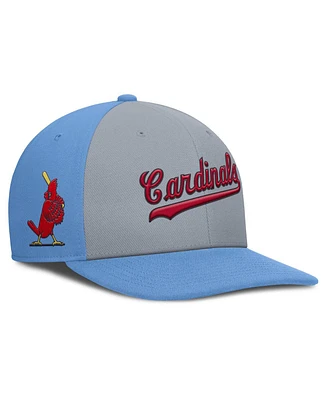 Nike Men's Gray/Light Blue St. Louis Cardinals Pro Performance Snapback Hat