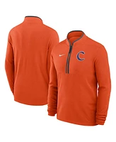 Nike Men's Orange Clemson Tigers Baseball Logo Victory Performance Half-Zip Pullover Hoodie