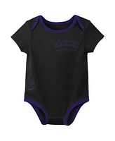 Nike Baby Boys and Girls Colorado Rockies Authentic Collection Bodysuit, Pack of 3