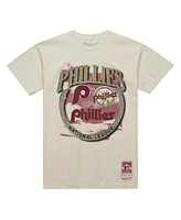 Mitchell & Ness Men's Cream Philadelphia Phillies Cooperstown Collection Crown Jewels T-Shirt
