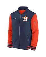 Nike Men's Navy/Orange Houston Astros Authentic Collection Dugout Full-Zip Bomber Jacket