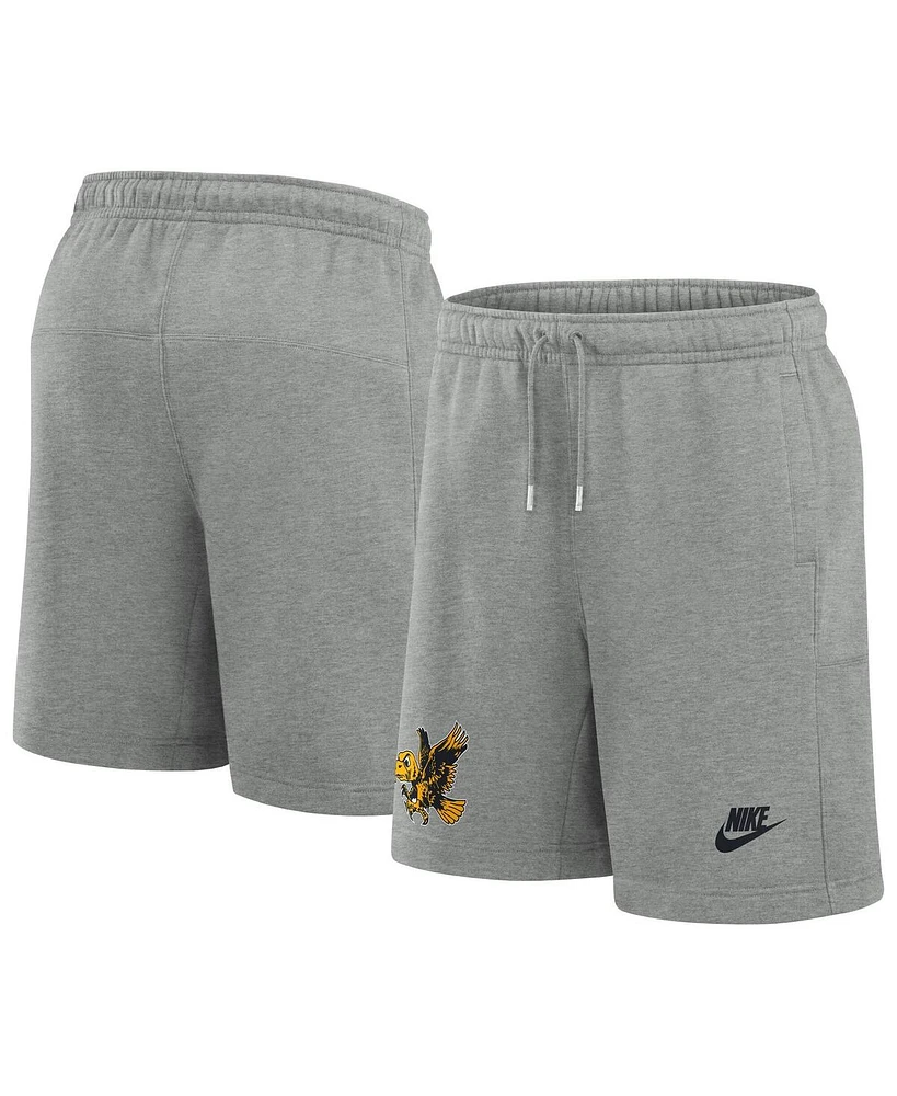 Nike Men's Heather Gray Iowa Hawkeyes Legacy Fleece Essential Shorts