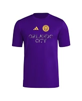 Adidas Men's Purple Orlando City Sc 2025 Jersey Hook Aeroready T-Shirt