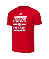 Adidas Men's Red Louisville Cardinals Honor Support Pre-Game T-Shirt