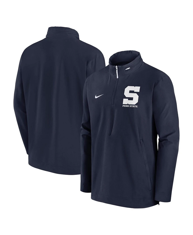 Nike Men's Navy Penn State Nittany Lions Sideline Coaches Quarter-Zip Jacket