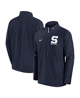 Nike Men's Navy Penn State Nittany Lions Sideline Coaches Quarter-Zip Jacket