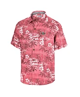 Tommy Bahama Men's Scarlet San Francisco 49ers Coconut Point Isla Palmetta Camp Button-Up Shirt