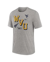 Nike Men's Heather Gray West Virginia Mountaineers Blitz Roll Call Tri-Blend T-Shirt