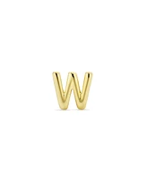 Bling Jewelry Minimalist Real Yellow 14K Gold Capital Block Alphabet Letter Initial Cartilage Ear Lobe Piercing 1 Piece Stud Earring Screw Back
